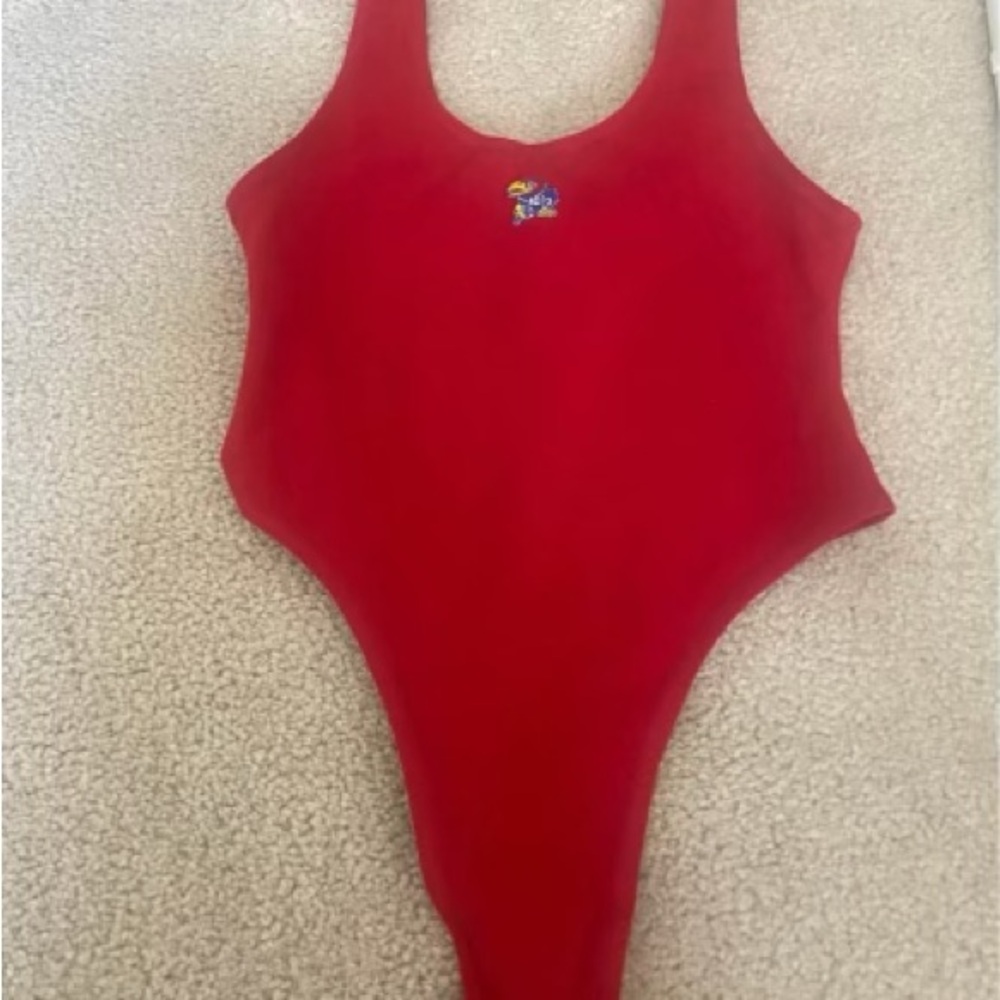 KANSAS JAYHAWKS BODYSUIT (worn once) perfect condition SIZE SMALL